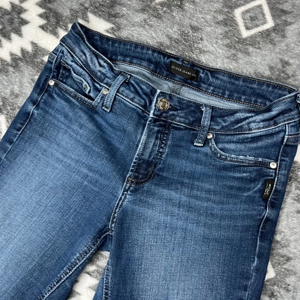 Silver Jeans Co Elyse Slim Bootcut Jeans Dark Wash Blue W28 L31 L03601EAE366
